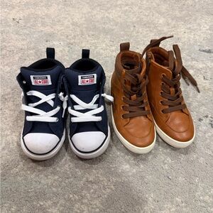 Converse Kids Navy and Brown cat and jack Sneakers toddler boys 10